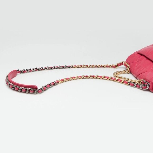 Chanel Pink Quilted Lambskin Leather Chanel 19 Small Flap Bag - Picture 5 of 10